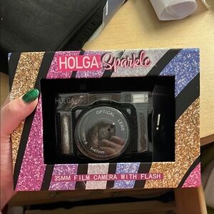 Holga Sparkle 35mm Film Camera with Flash - Black